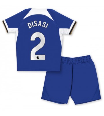 Chelsea Axel Disasi #2 Primera Equipación Niños 2023-24 Manga Corta (+ Pantalones cortos)